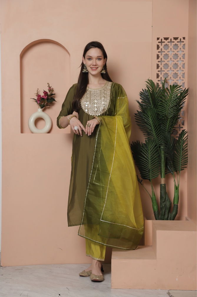 Raashi By Trendy Designer Roman Silk Kurti With Bottom Dupatta Wholesale Price In Surat
